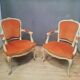 Paire de fauteuil "cabriolet " Louis XV