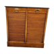 Double filing cabinet with oak curtain circa 1930