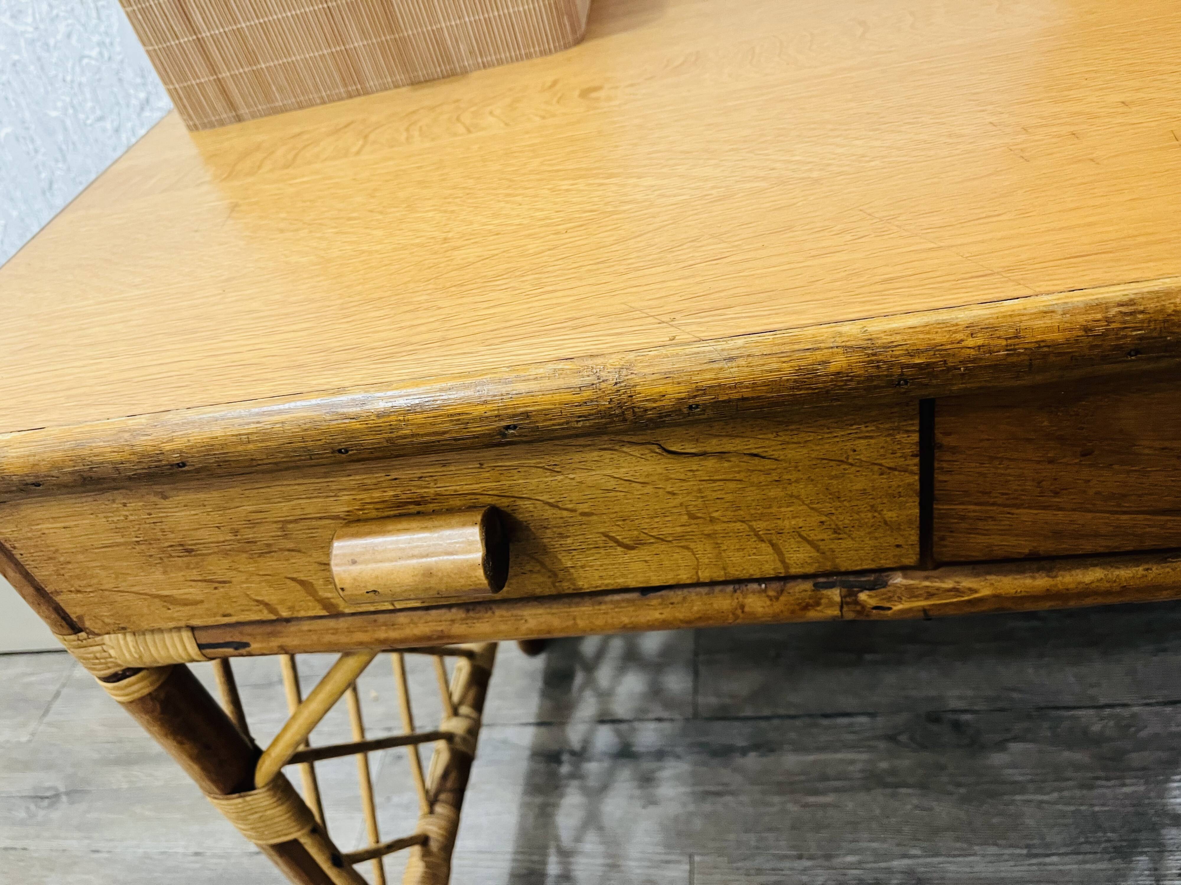 Vintage rattan desk