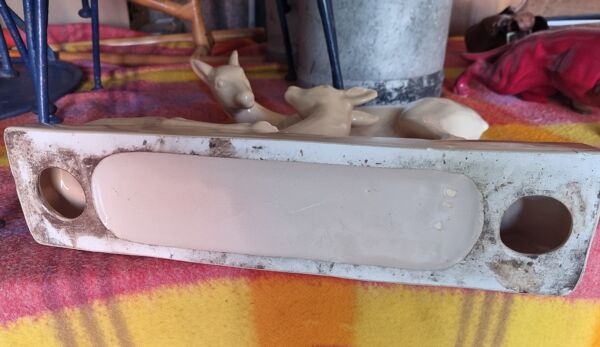 Statue porcelaine biches Art Déco