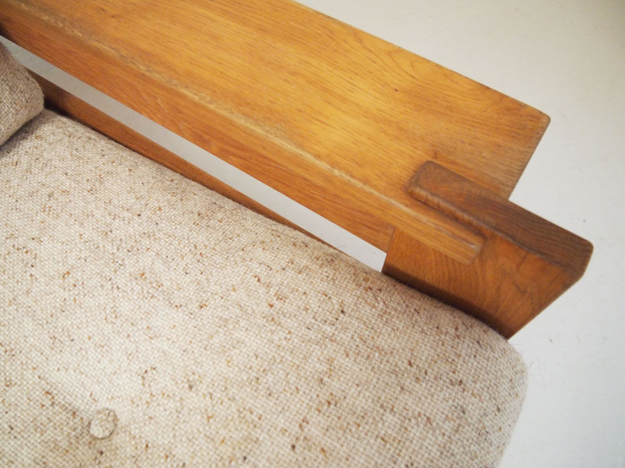 Solid oak Danish lounge chair