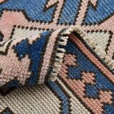 3x10 Pink & Blue Oushak Runner Rug 80x325Cm SK 22171