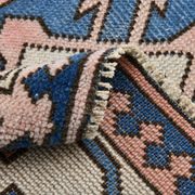 3x10 Pink & Blue Oushak Runner Rug 80x325Cm SK 22171