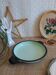 Egg dish green steel enamelled vintage