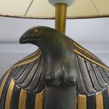 Horus Lamp - Georges Deliège signed ceramic - Art Deco style (circa 1970)
