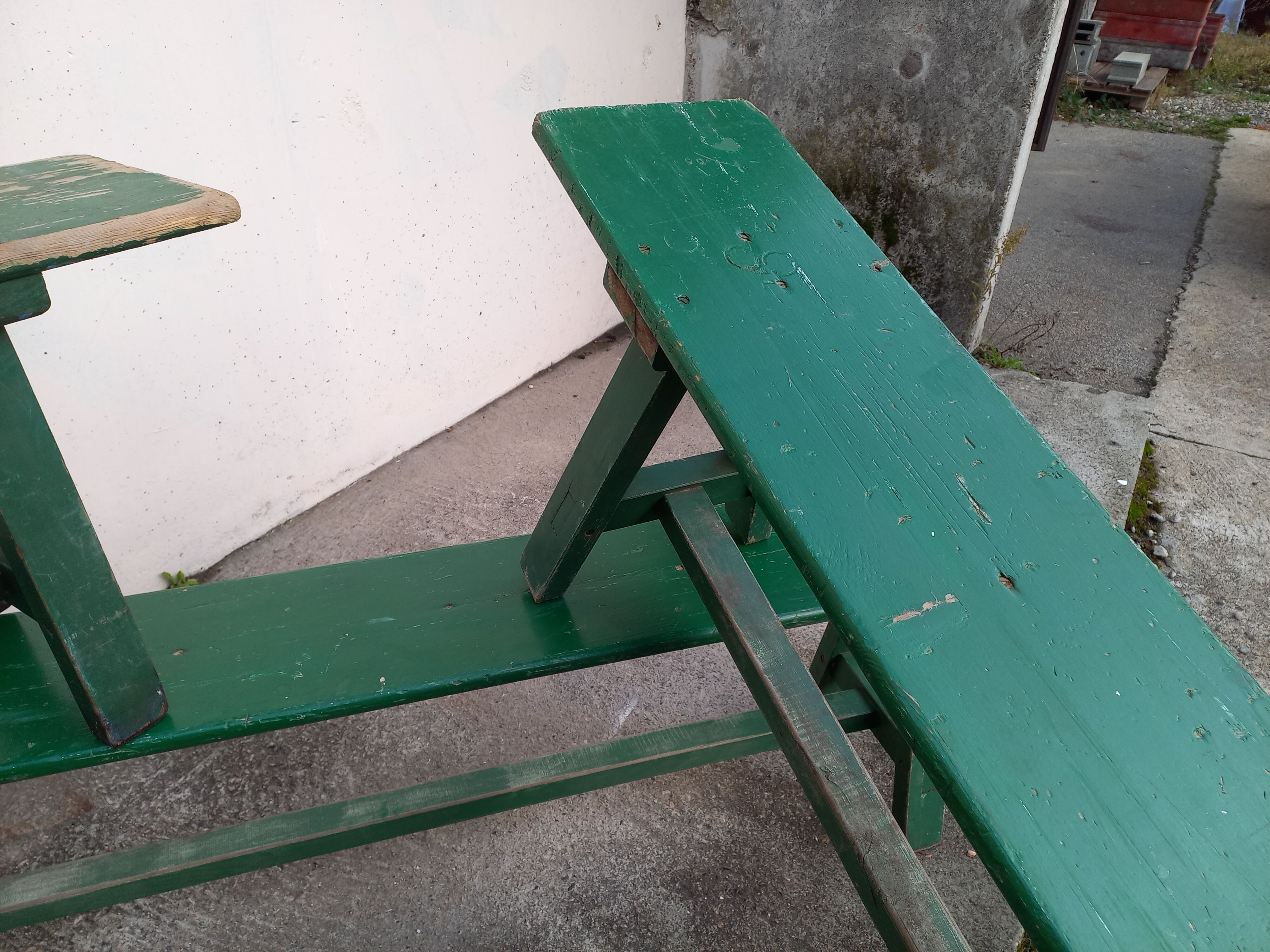 Benches of guinguettes, lot of 5