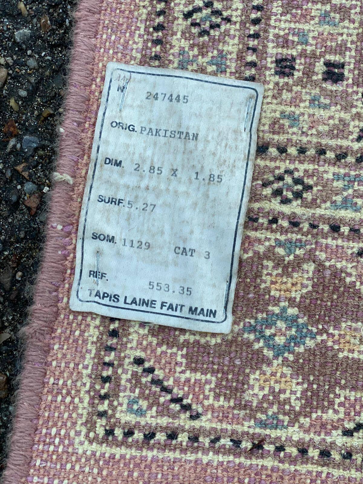 Oriental Persian wool rug Pakistan light blue 200x300