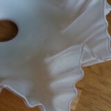 Opaline pendant light with claw and ceiling rose