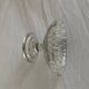 Small vintage footed bowl, made of clear moulded glass.
