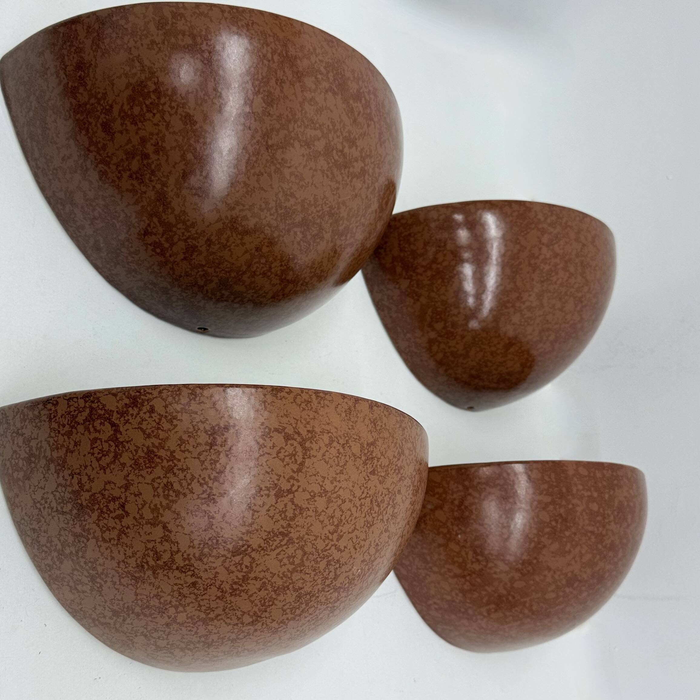 Mid-Century set of 4 ceramic wall lamp sconce , 1970s