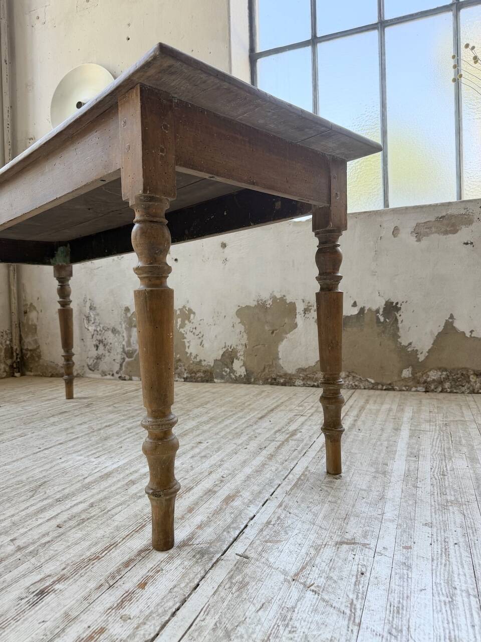Table de ferme, bistrot en hêtre 1900