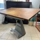 Table à dessin professionnelle vintage – Piètement en aluminium moulé