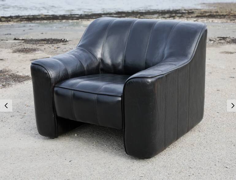 De Sede DS 44 armchair, 1970s, black leather.