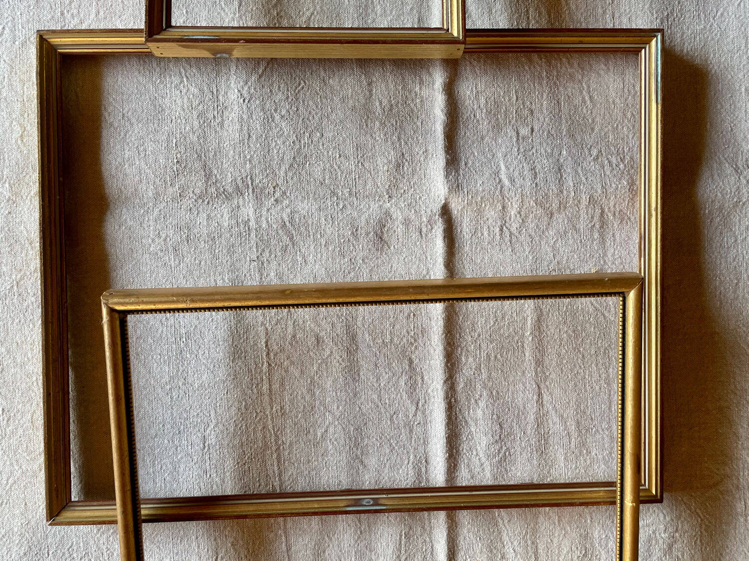 Set of gilded wooden frames