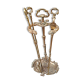 Brass fireplace set