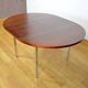 Table de repas en palissandre et chrome 1960