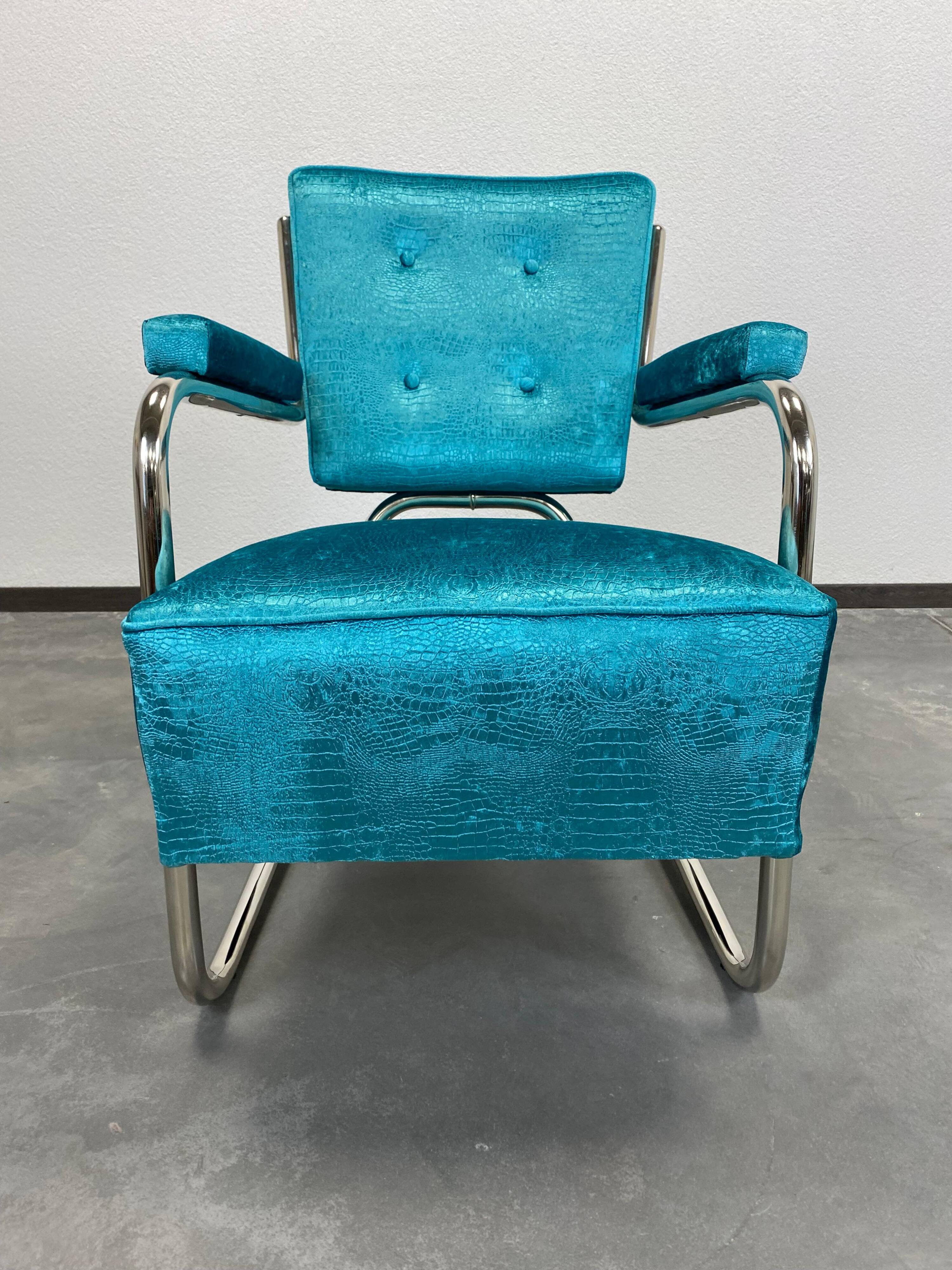 Extravagant Chrome Bauhaus Armchairs