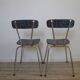 Paire de chaises en tissu