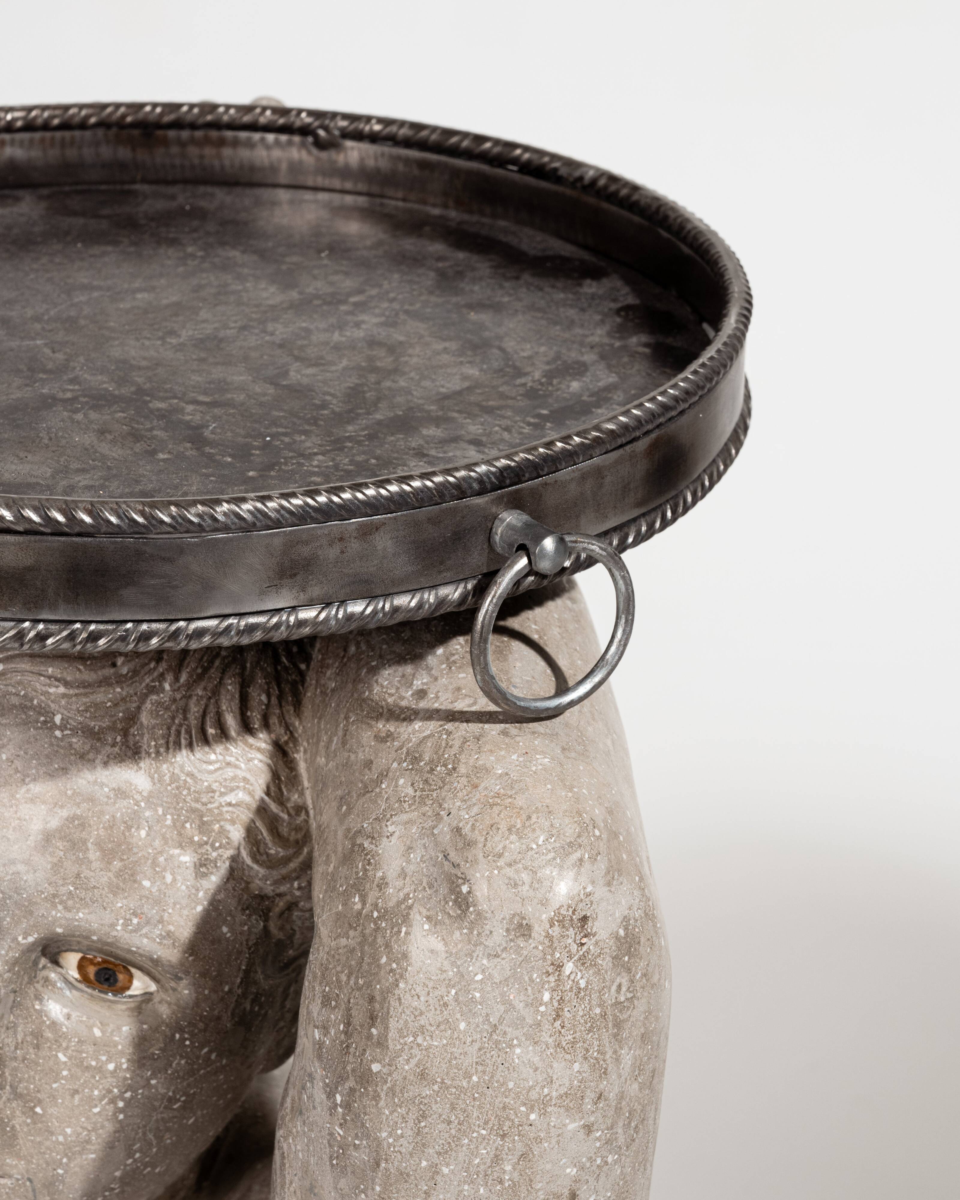 "Kneeling Strength" Pedestal Table