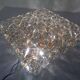 Large Gold-Plated & Crystal Glass Flush Mount from Kinkeldey, Germany, 1970s