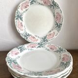 Keller and Guerin Luneville iron earth dessert plates, Rolan model
