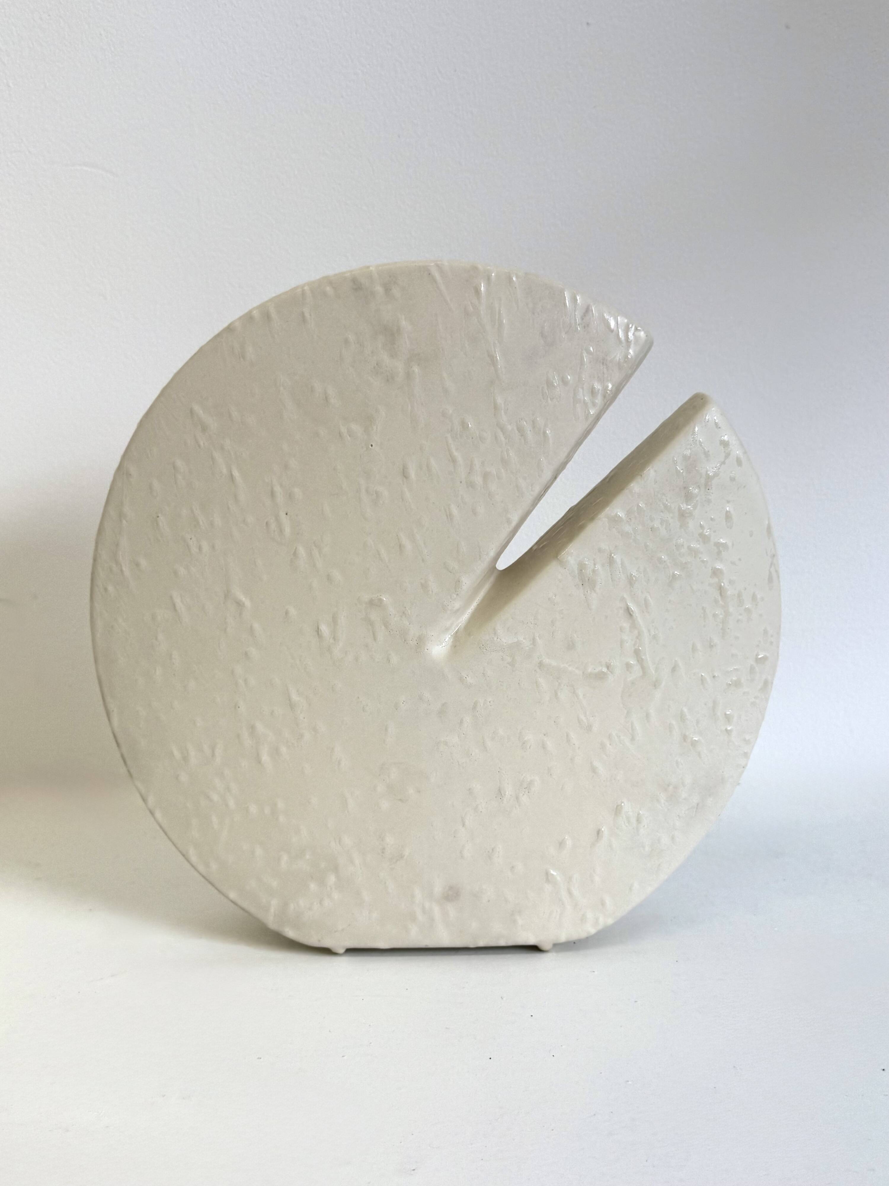 Off-white ceramic vase by Nereo Boaretto