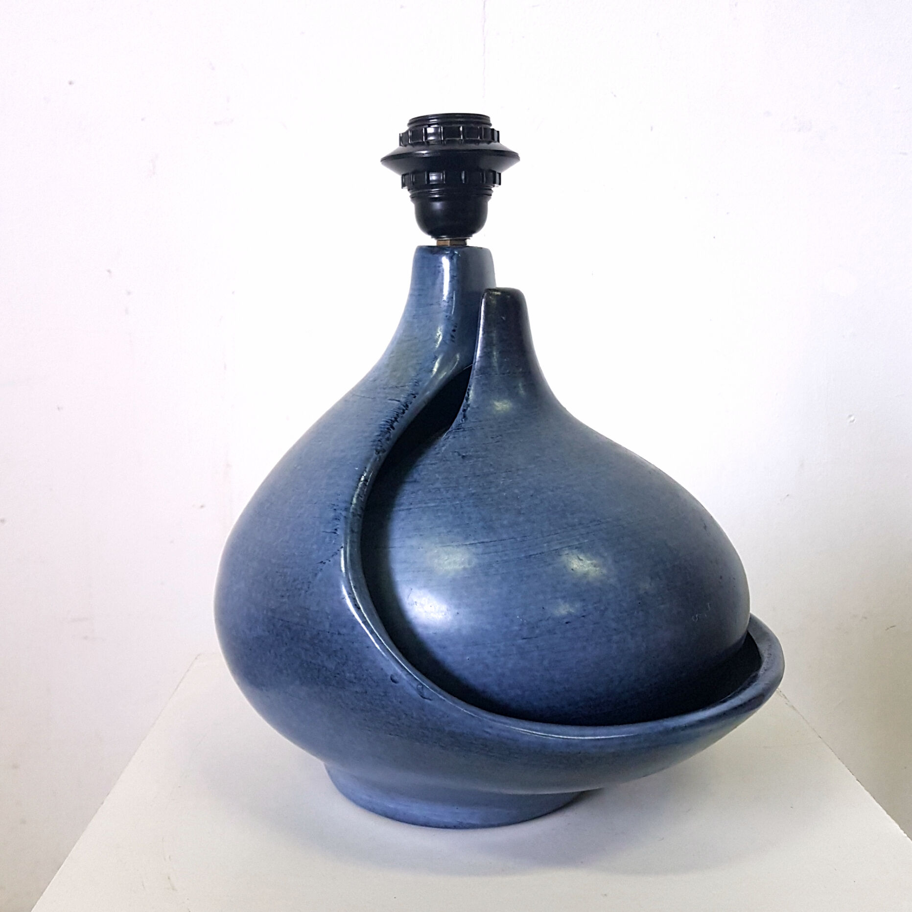 2 piece ceramic lamp by Fred and Andree Stocker, France 1960