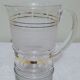 Pitcher in frosted glass and gilding 1 liter