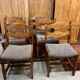 6 Vintage Brutalist Dining Chairs, 1970