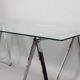 Table tréteaux en chrome