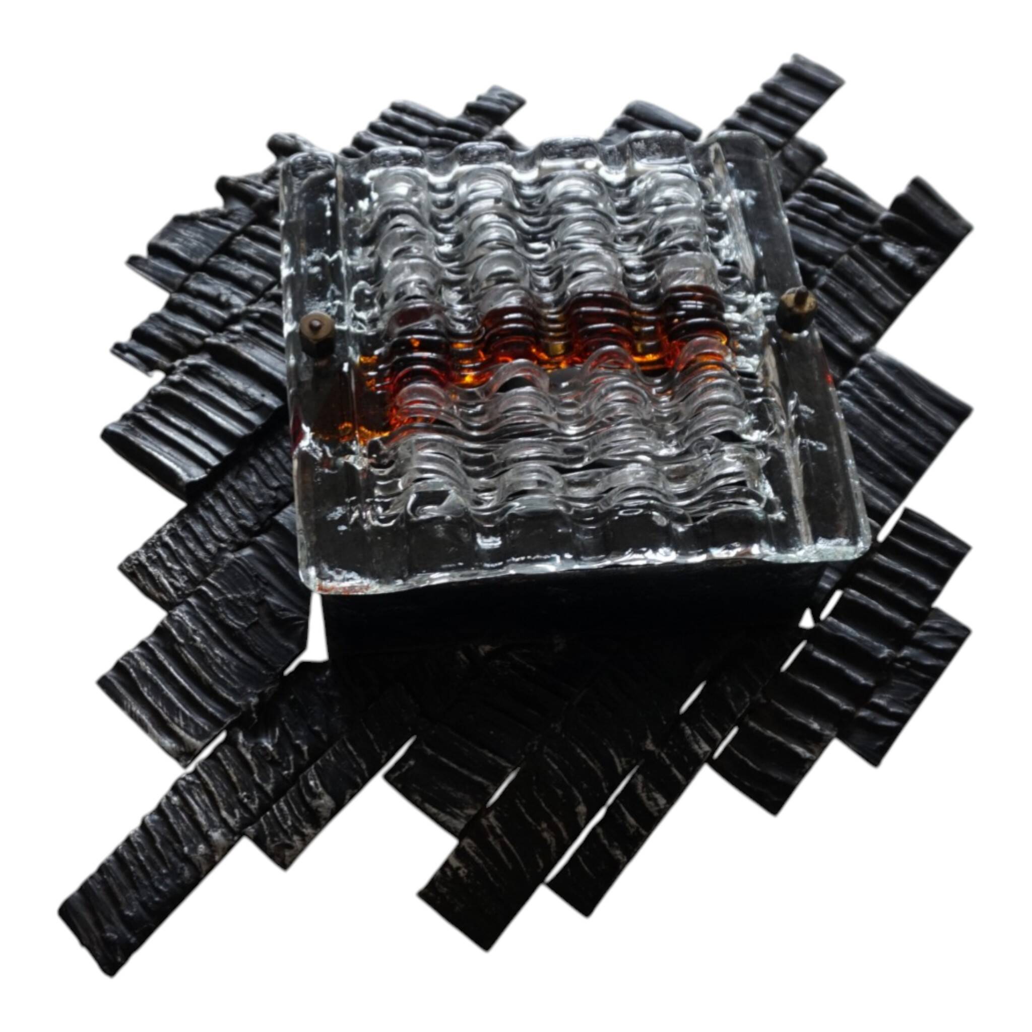 Poliarte Brutalist Wall Lamp by Albano Poli, 1970