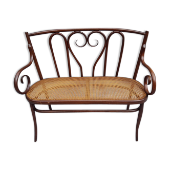 Curved wooden bench 1900