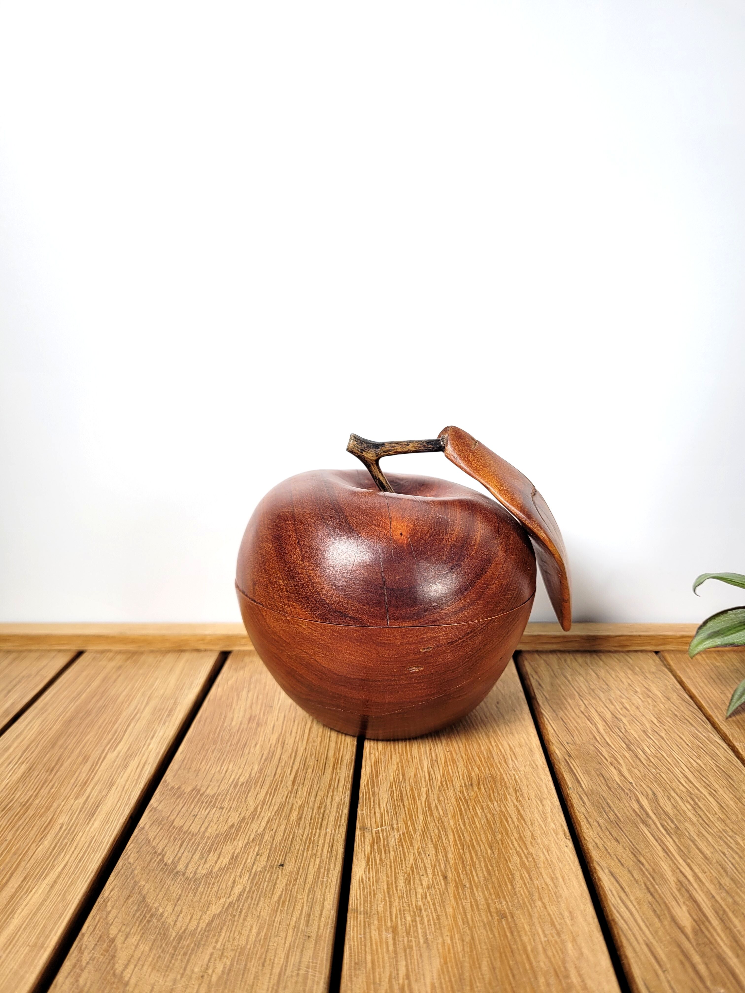 Olive wood apple box