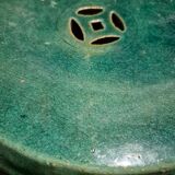 Chinese garden stool ceramic green glaze stoneware