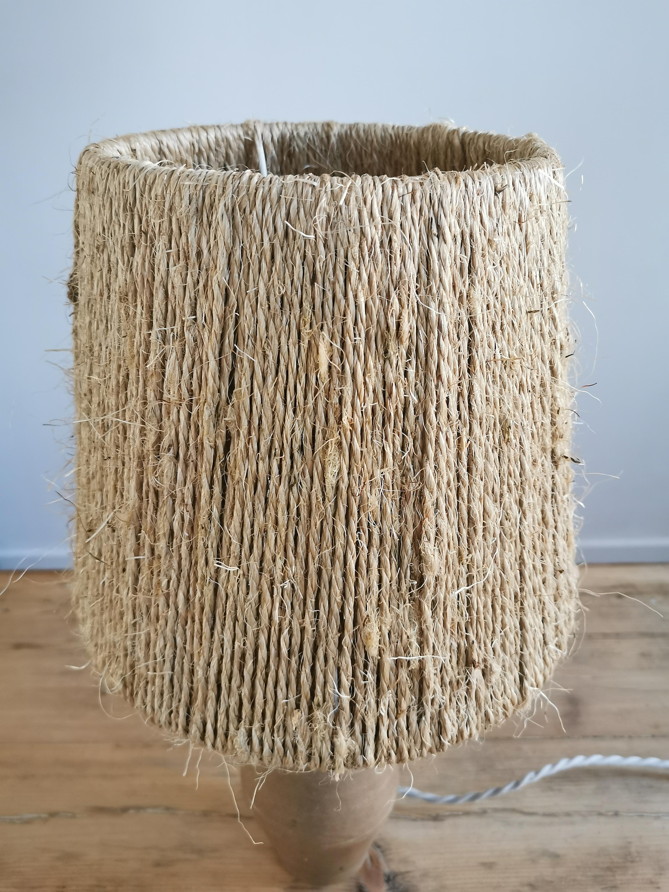 Sandstone lamp and rope