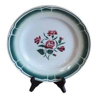 Plat 1950 Fenal Badonviller décor floral