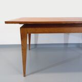 Vintage rustic scandinavian style dining table from 50s 60s in teak and oak