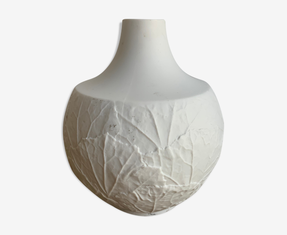 Vase en porcelaine biscuit du milieu du siècle, années 1970