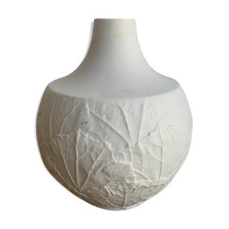 Vase en porcelaine biscuit du milieu du siècle, années 1970