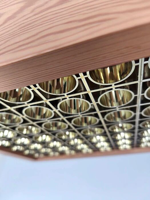Alda pine ceiling light, Swedish 1970s