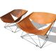 Pair of F675 armchairs by Pierre Paulin for Artifort in leather