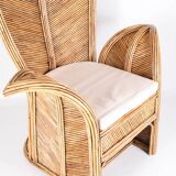 Large rattan “palm” armchair