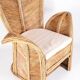 Large "palm" armchair in rattan