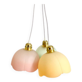 Set of 3 multicoloured hanging decorations