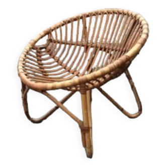 Ball-shaped rattan armchair