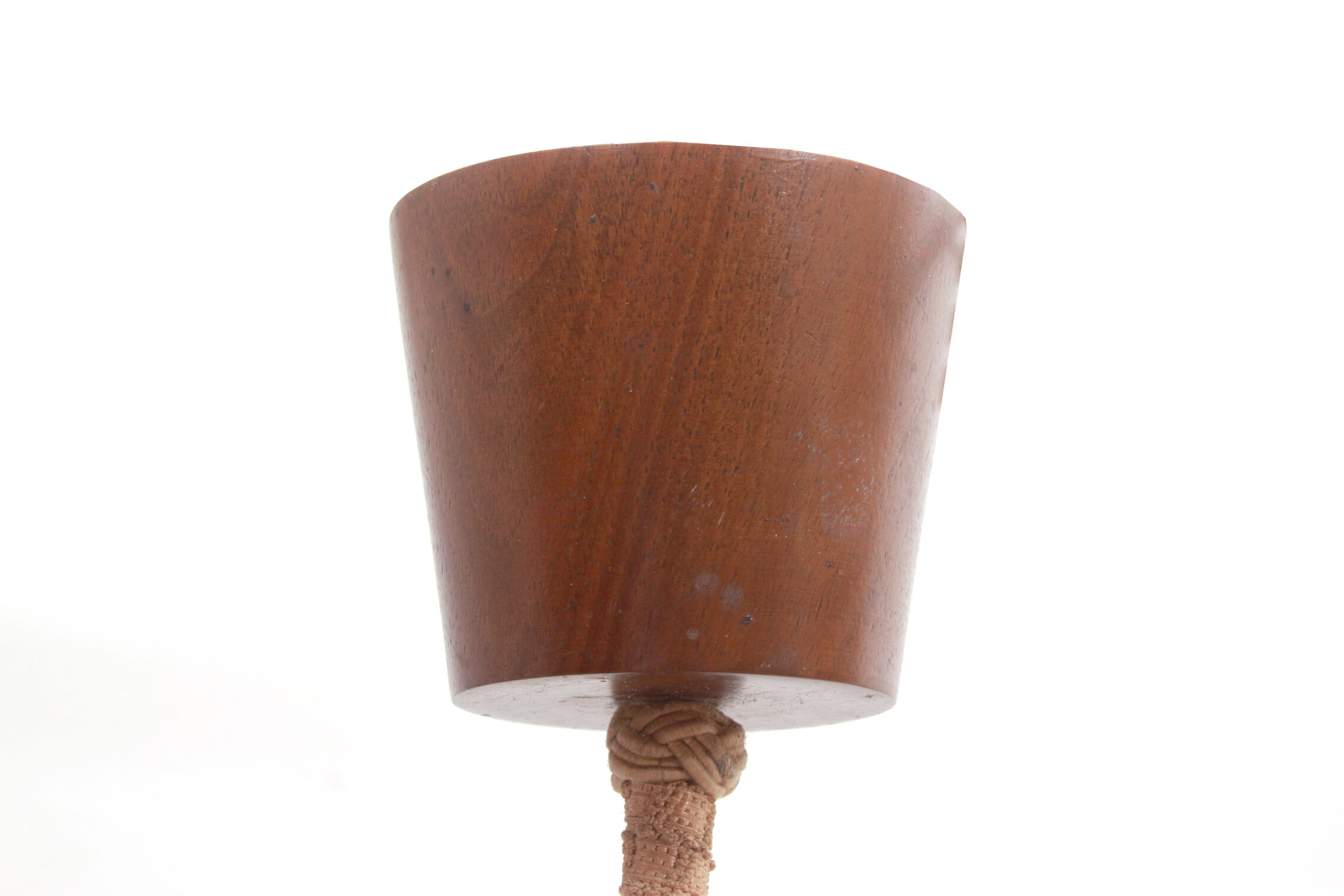 1960s ceiling light walnut opaline glass