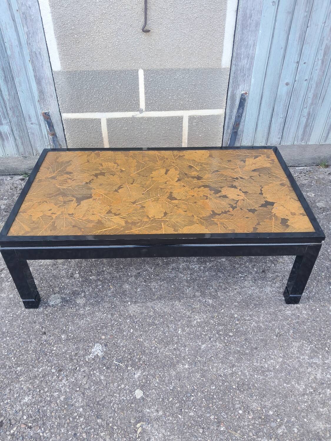 Glossy black coffee table