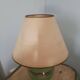50s lamp with granite glass and gold trim