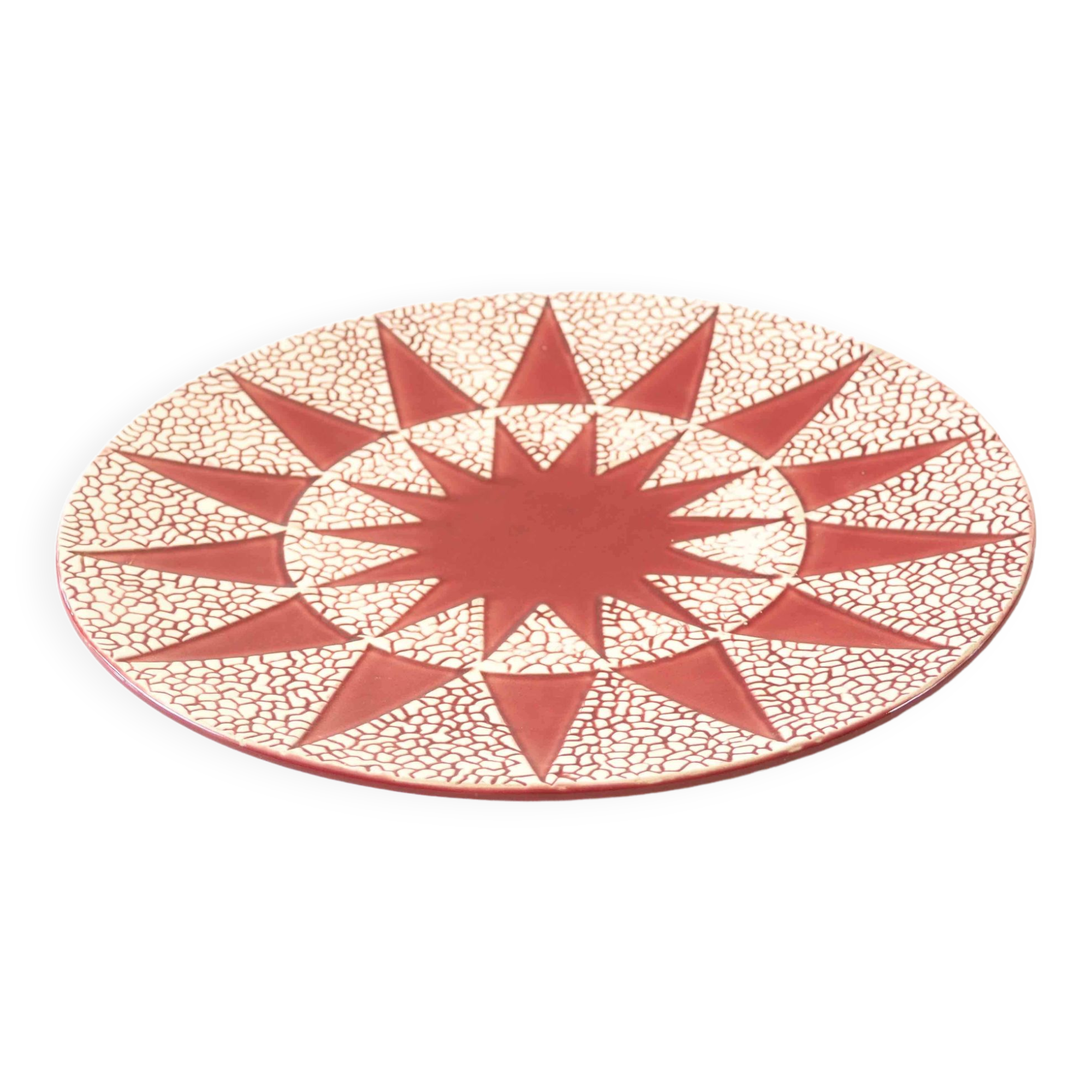 Plat art-déco craquelé