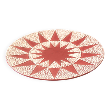 Plat art-déco craquelé